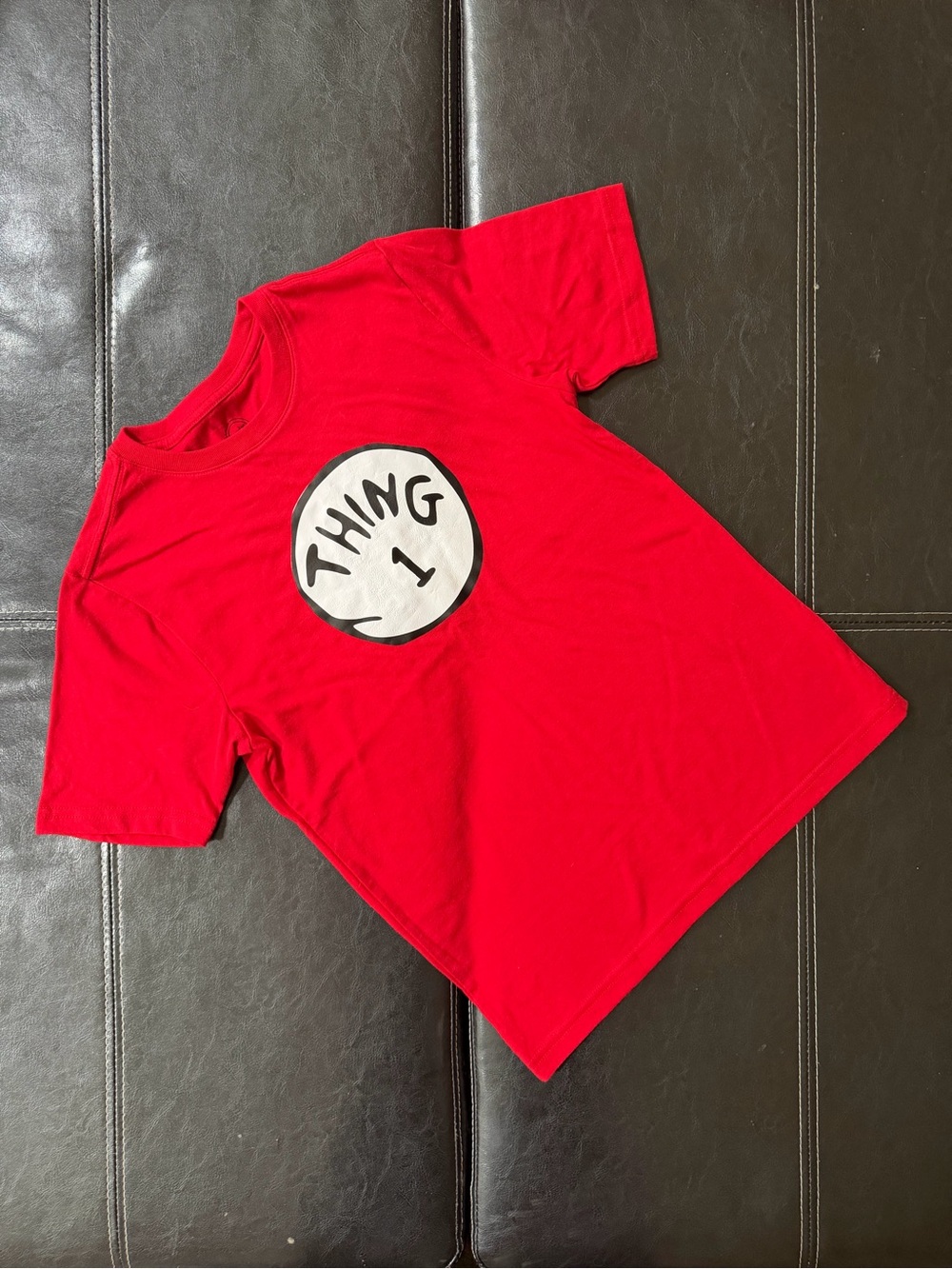Wonder Nation - Girl’s Red 'Thing 1' Short Sleeve Graphic Tee